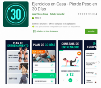 Quédate en casa haciendo ejercicios: App ejercicios en casa