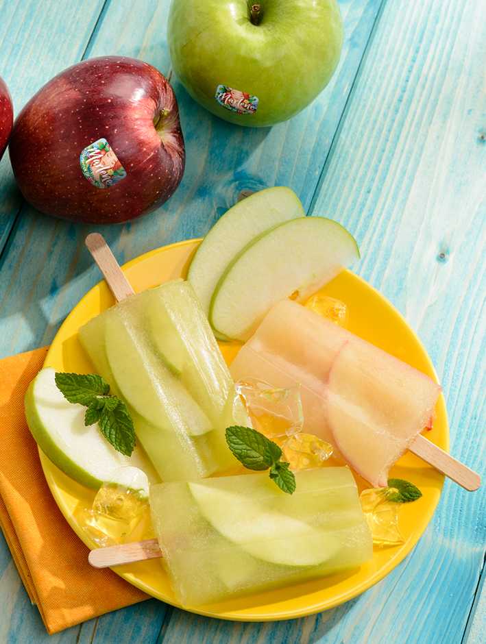 POLOS DE ZUMO DE MANZANA Polos de zumo de manzana