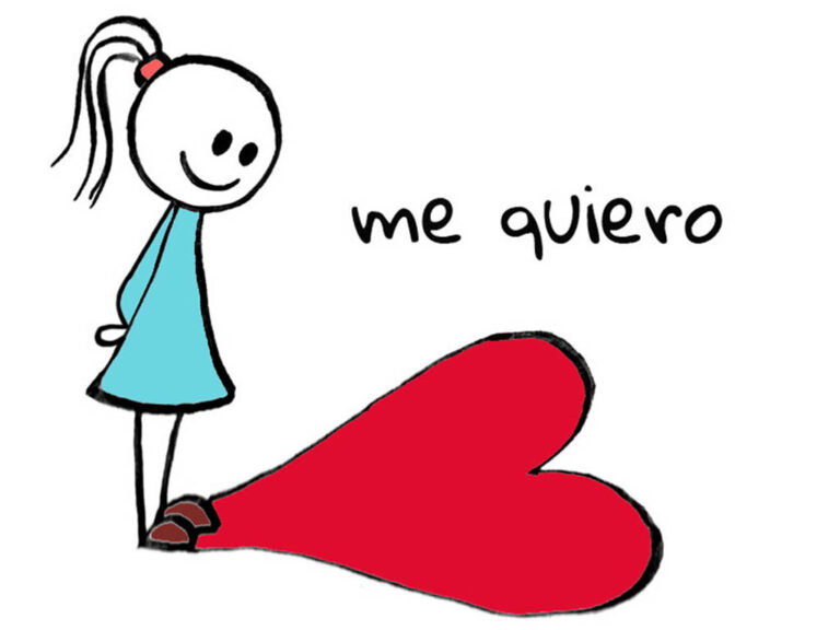 caricatura de mujer con alto autoestima