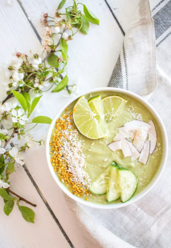 BATIDO DE PEPINO FRESCO Y LIMA (SMOOTHIE DE LIMA) batido de pepino y lima