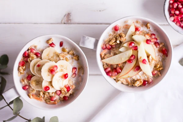 Verduras para el desayuno: Bowl de avena con zanahoria Bowl de avena con zanahoria