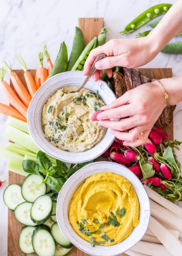 Hummus de cúrcuma