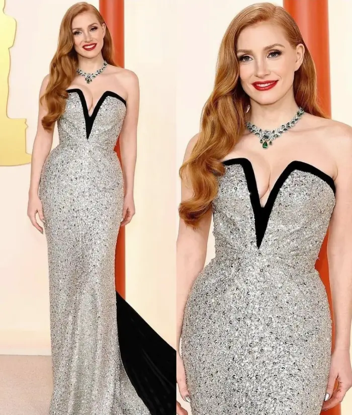 TENDENCIA BEAUTY QUE HA ARRASADO EN LOS OSCARS 2023 jessica chastain OSCAR 2023